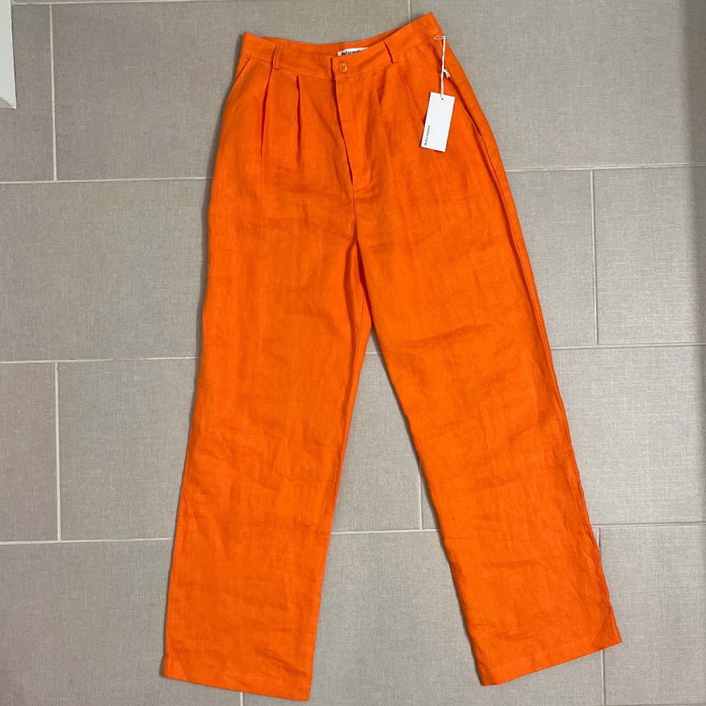 NWT Reformation Vesta Linen Pant 4